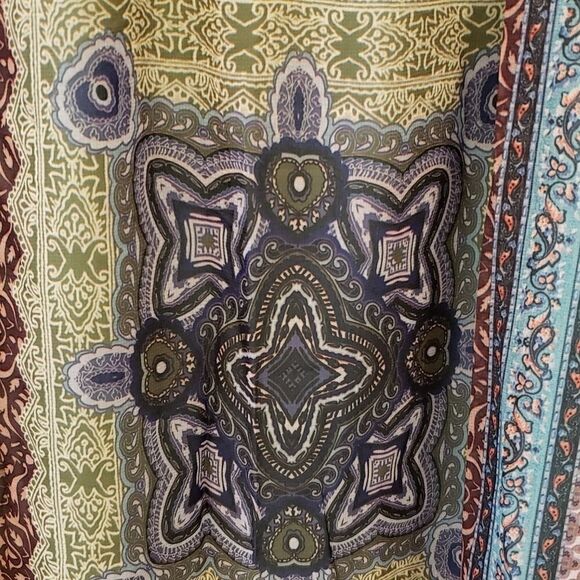 One World Boho silky multicolored maxi skirt - Picture 4 of 6